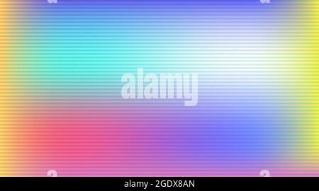 Abstract striped lined horizontal glowing background. Scan screen. Technological colorful futuristic card with lines. Vector illustration. Stock Vector