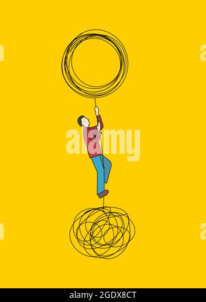 Tangle tangled and untangled. Abstract metaphor, concept of solving  problems in business Stock Vector Image & Art - Alamy