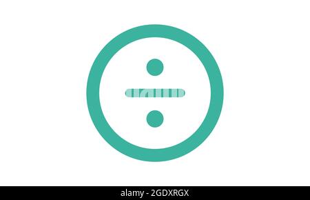 Division Icon Vector. Divide Symbol Images Stock Vector