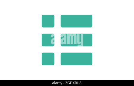 List icon on white background flat style vector image Stock Vector