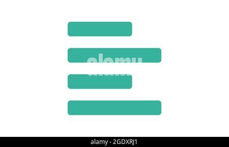 Left alignment icon. Left alignment  icon isolated on white background from geometric figure collection. Left alignment sign, symbol for web and mobil Stock Vector