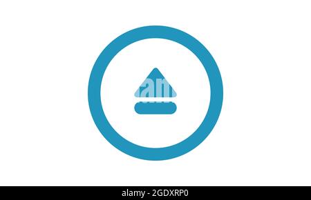Eject Icon Vector Illustration Design, Flat Eject Icon - Vector Stock Vector