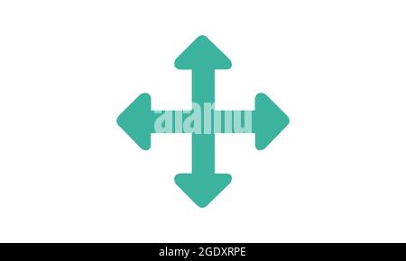 Move icon vector isolated on white background, logo concept of Move sign on transparent background Stock Vector