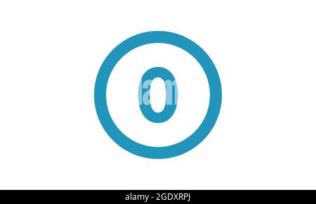 Number zero button vector image Stock Vector