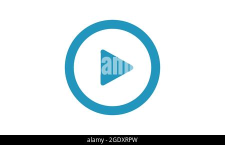 Play button for video or music play icon vector image Stock Vector