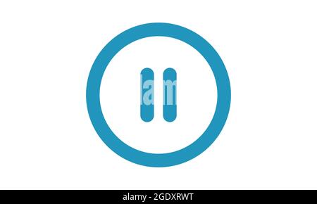 Pause icon button symbol vector image Stock Vector