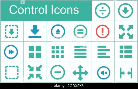 Excellent media player control icon set for designers in the design of all kinds of works. Beautiful and modern icon which can be used in many purpose Stock Vector