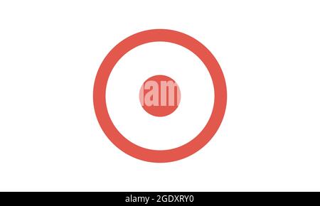 record icon. record button flat style vector illustration. Stock Vector