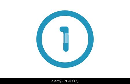 Number one button vector image Stock Vector