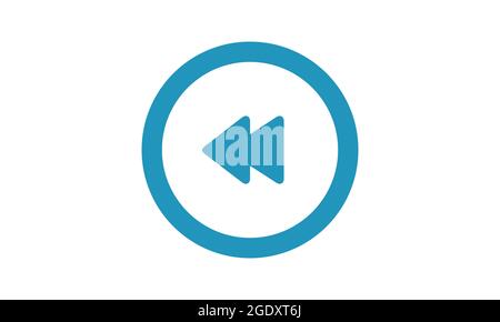rewind icon sign and symbol. rewind color icon for website design and mobile app development. Stock Vector