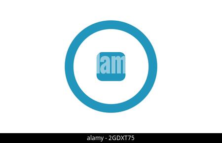 stop button music icon flat style vector illustration Stock Vector