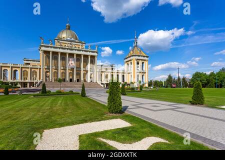 Lichen Stary, Greater Poland - 25 May 2016: View of the Sanctuary of Our Lady of Sorrows, Queen of Poland. Stock Photo