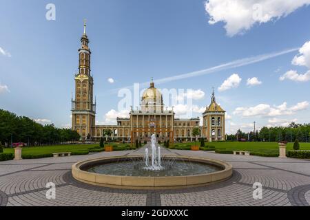 Lichen Stary, Greater Poland - 25 May 2016: View of the Sanctuary of Our Lady of Sorrows, Queen of Poland. Stock Photo