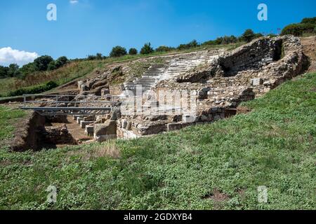 the ancient city of Parion is located in the village of Kemer in the township of Biga in Çanakkale province of Turkey. visit date 29 july 2021 Stock Photo