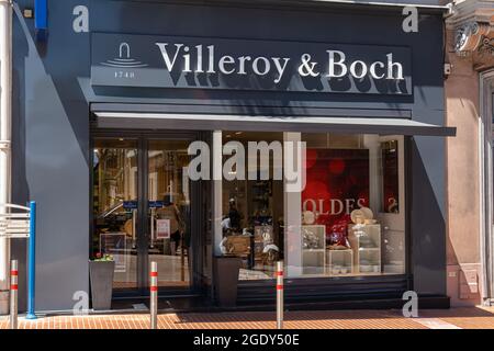 Monte Carlo, Monaco - July 4, 2020: Villeroy et Boch store of ceramic products for bathroom Stock Photo