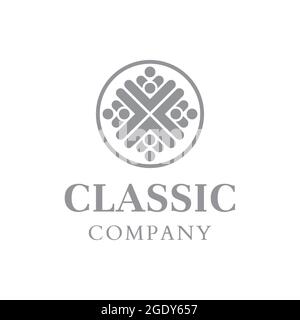 Abstract Elegant Classic Ornament Logo Design for Luxury Brand. Stock Vector