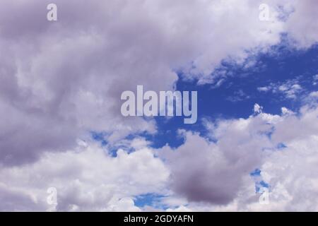Blue sky full of clouds. Stock Photo