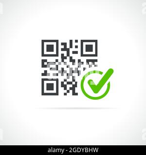 qr code or flash code control icon Stock Vector