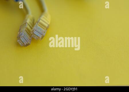 Lan cables shot with selective focus Stock Photo