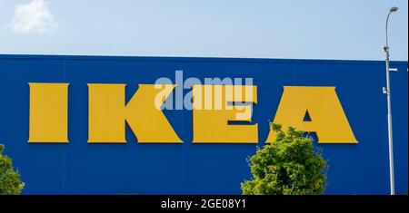 Bratislava, Slovakia - August, 14, 2021 : IKEA furniture retail store. IKEA has been the world's largest furniture retailer since 2008 and designs and Stock Photo