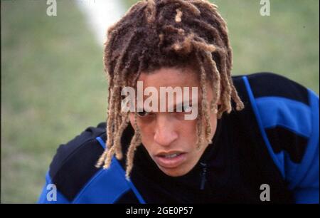 Cobi Jones (13) of the USA in warms up before a game Stock Photo