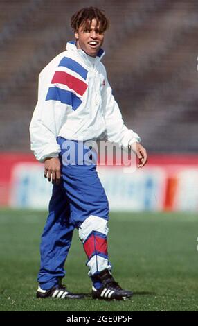 Cobi Jones (13) of the USA in warms up before a game Stock Photo