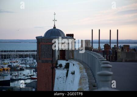 The East Cliff lift in Ramsgate - and Edwardian beach lift - Kent, England UK Stock Photo