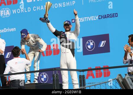 Berlin, Germany. 14th Aug, 2021. The last two races of this year's Formula E season take place on the tarmac at Tempelhof Airport in Berlin, Germany on August 14, 2021; it is the finale for the world championship title. (Photo by Simone Kuhlmey/Pacific Press/Sipa USA) Credit: Sipa USA/Alamy Live News Stock Photo