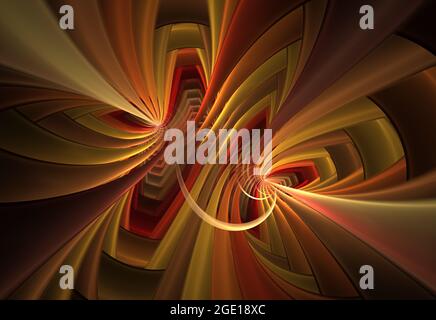 Abstract ribbons background: composition of colored curved ribbons ...