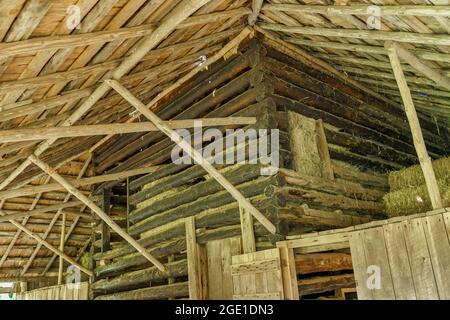 Hardy, Virginia - The horse barn at Booker T. Washington National ...