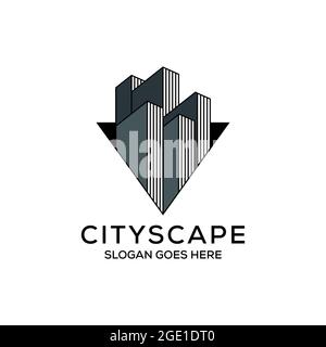 Book apartment logo design, contraction agency vector illustration, can be used as symbols, brand identity, company logo, icons, or others. Stock Vector