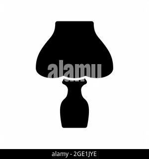 Vector Graphic of - Table Lamp - Black Style - simple illustration. Editable stroke. Design template vector.outline style design.Vector graphic illust Stock Vector