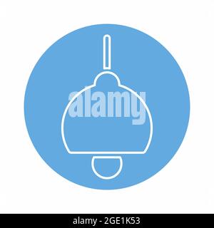 Vector Graphic of - Ceiling Light - Blue Monochrome Style - simple illustration. Editable stroke. Design template vector.outline style design.Vector g Stock Vector