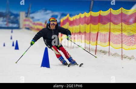 Bispingen Snow Dome, indoor skiing hall, aerial view, Bispingen ...