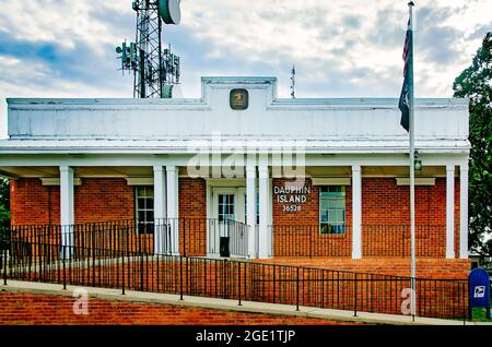 The Dauphin Island Post Office is pictured, Aug. 12, 2021, in Dauphin Island, Alabama. The post office serves 1,237 residents. Stock Photo