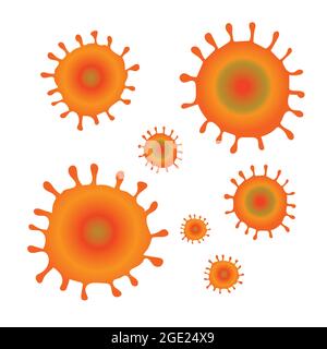 Virus pattern vector isolated on white. Corona virus icon. Stock Vector