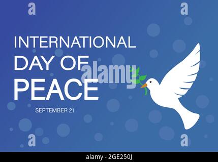 International Day of Peace or World Peace Day banner or poster. Peace day, September 21. Stock Vector