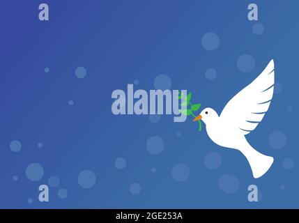 Beautiful flying dove background. Symbol of peace. Stock Vector