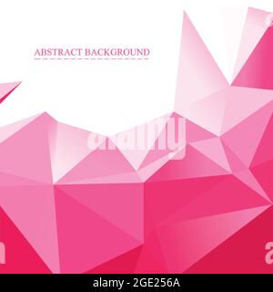 Abstract pink triangle background. Polygonal background. Stock Vector