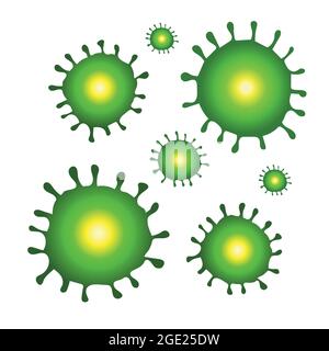 Virus pattern vector isolated on white. Corona virus icon. Stock Vector