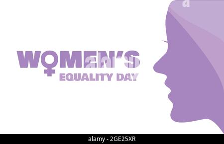 Women's equality day banner or poster . August 26th. Stock Vector
