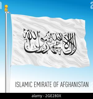 Islamic Emirate of Afghanistan national flag, vector illustration Stock Vector