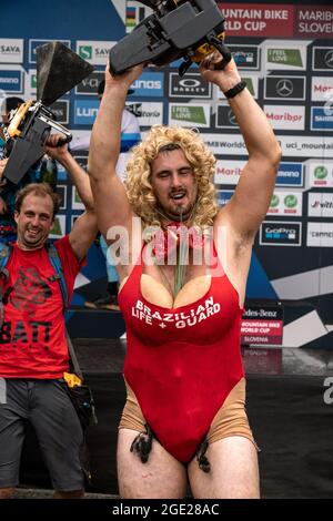 Unkown Fan during the 2021 Mountain Bike World Cup on August 15, 2021 in Maribor, Slovenia - Photo Olly Bowman / DPPI Stock Photo