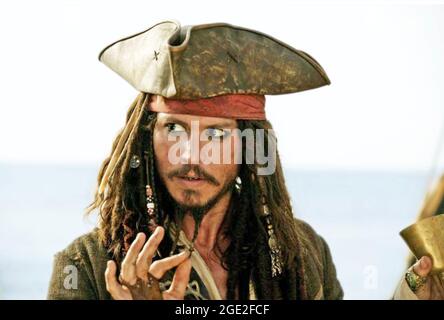 PIRATES OF THE CARIBBEAN: DEAD MAN'S CHEST 2006 Buena Vista Pictures film with Johnny Depp Stock Photo