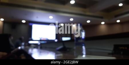 Virtual training session at office during pandemic Stock Photo