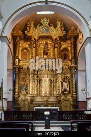 The Golden altar inside the Church of San Jose in the old town of Panama City, Panama, Central America Stock Photo