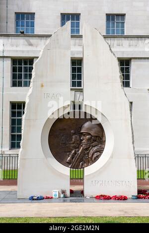 Iraq and Afghanistan Memorial in the Victoria Embankment Gardens in London, England UK Stock Photo