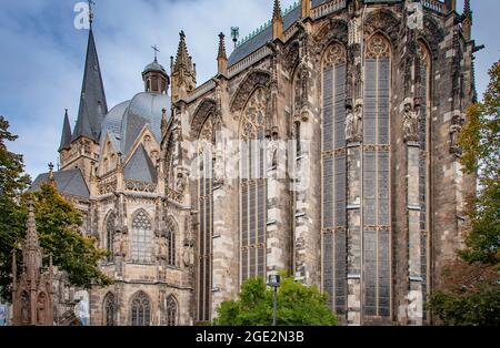 AACHEN, GERMANY. OCTOBER 04, 2020 Aachen cathedral Ghotic architecture Stock Photo