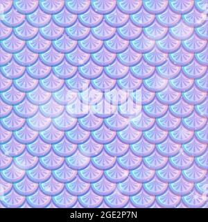 Pearlescent mermaid scales seamless pattern  illustration Stock Vector