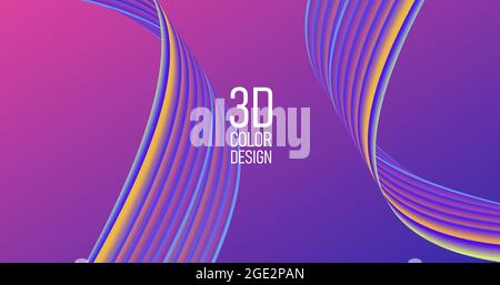 curves geometric wavy 3d flat logo vector Stock Vector Image & Art - Alamy